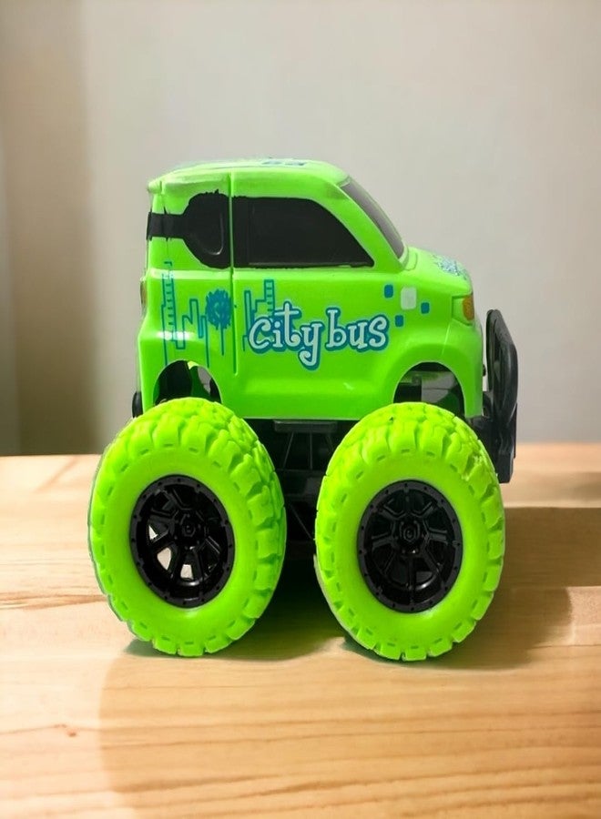 PLUSPOINT Monster Truck Toys - Friction Powered Toy Cars Push and Go Vehicles for Kids Best Christmas Birthday Party Gift for Boys Girls Aged 3 and Above (City 4pc) - Image 5